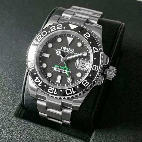 [Mod] Seiko Gmt Master II Silver & Black (NH34), Men's Fashion, Watches & Accessories, Watches ...