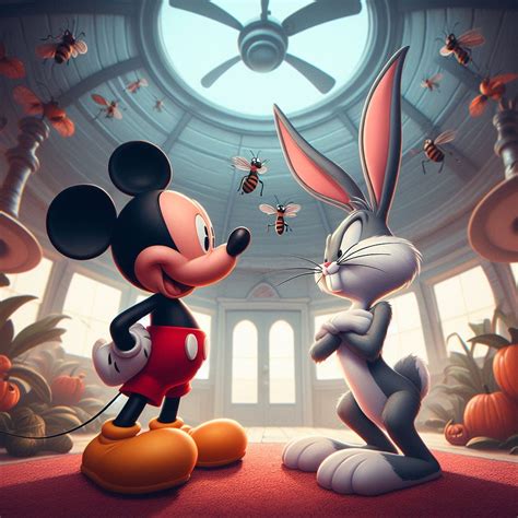 Mickey Mouse meets Bugs Bunny (3) by iamalexcaspian on DeviantArt