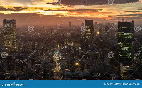 Tokyo Skyline during Sunset As Seen from the Tokyo Tower, Japan ...