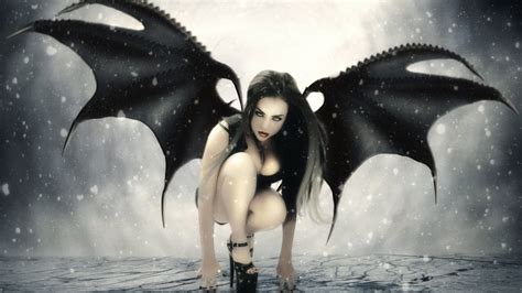 Wallpaper : fantasy art, fantasy girl, wings, realistic, demon, mythology, succubus, demoness ...