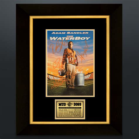 Water Boy // Adam Sandler + Henry Winkler + Kathy Bates Signed Mini Poster // Custom Frame ...