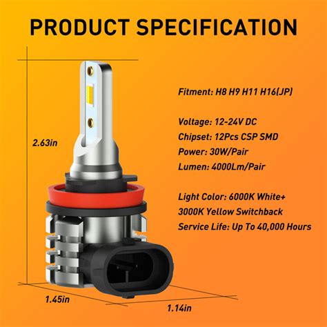 4Pcs LED Fog/Driving Bulbs H8 H16 H11 Fog Light White 6000K High Power Lamp 120W | eBay