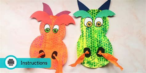 Bubble Wrap Dragon Printing Craft | Dragon Craft - Twinkl