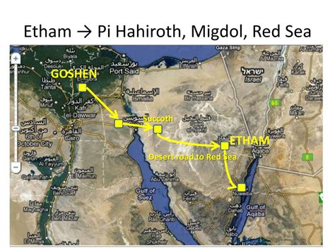 Pi Hahiroth Migdol And Baal Zephon Map