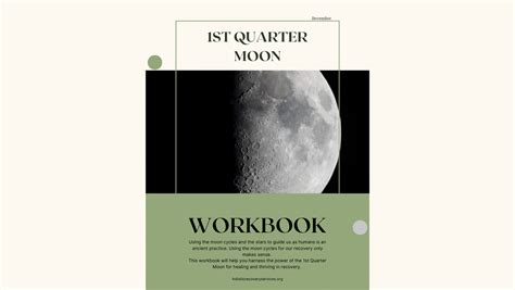 1st Quarter Moon Workbook | Holistic Recovery Services