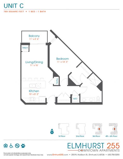 Floor Plans of Elmhurst255 in Elmhurst, IL