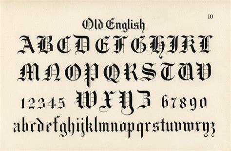 Old english calligraphy fonts from draughtsman's alphabets by hermann ...