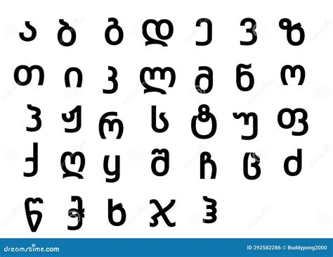 Georgian Alphabet Chart With Romanized Transliteration For Learning ...