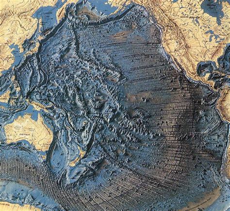 Pacific Ocean Floor Map Pacific Ocean Mappery Relief Map Map | My XXX ...
