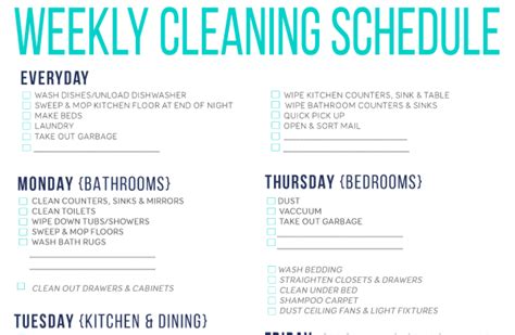 This free printable cleaning schedule will help you stay on top of ...