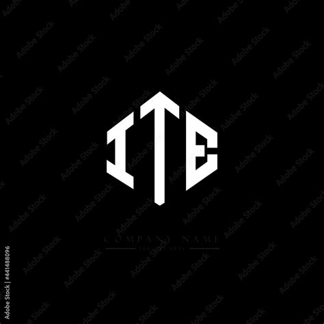 ITE letter logo design with polygon shape. ITE polygon logo monogram ...