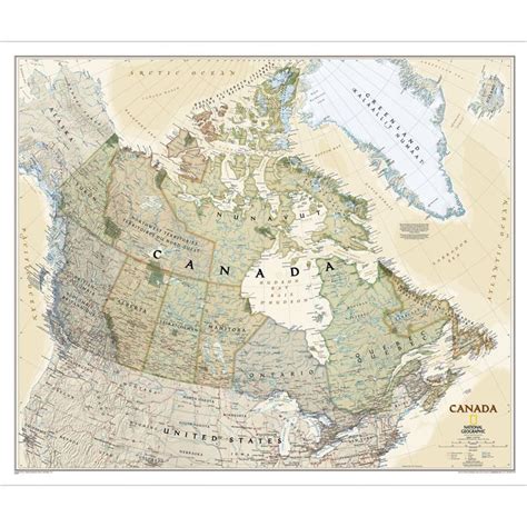 Canada Executive Wall Map | National geographic maps, Interactive wall art, Wall maps