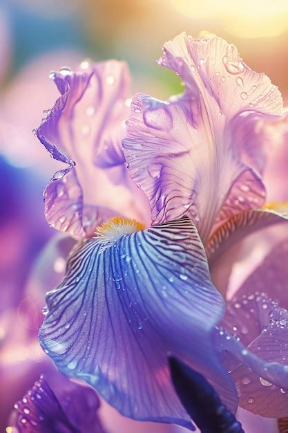 Premium Photo | Iris flower closeup