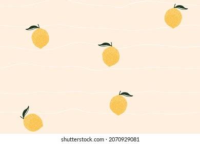 Lemon Background Cute Desktop Wallpaper Stock Illustration 2070929081 ...