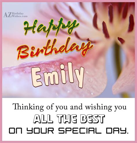 Happy Birthday Emily - AZBirthdayWishes.com