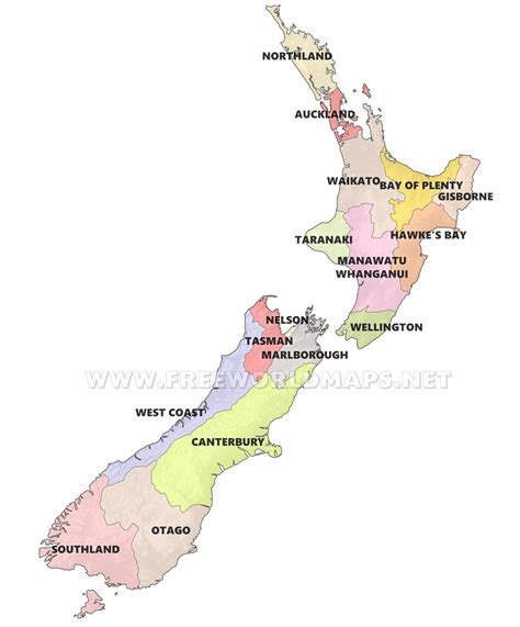 New Zealand Political Map