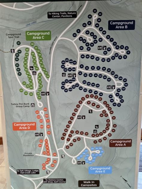 Falls Creek State Park Campground Map