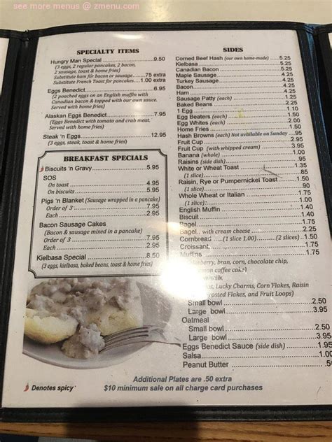 Menu at Breakfast Nook restaurant, Bellingham