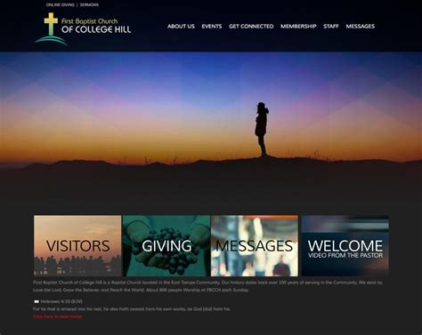 Church website examples: Church111 gallery > Custom Design