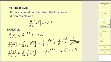 Power Rule Derivative Examples