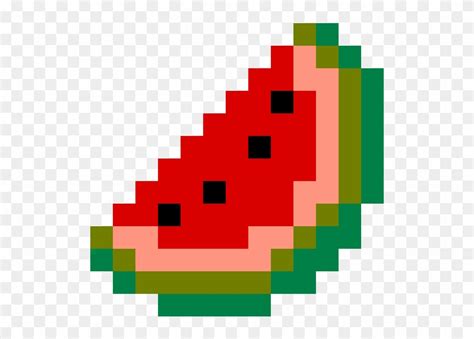 Watermelon - Easy Pixel Art Grid - Free Transparent PNG Clipart Images ...