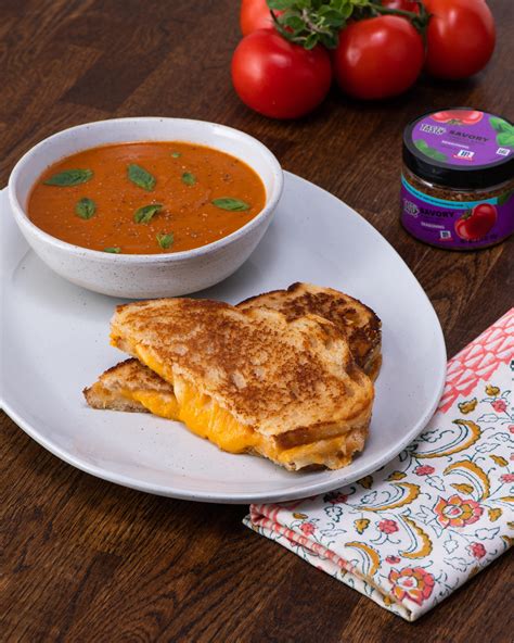 Roasted Tomato Soup And Grilled Cheese Recipe by Tasty