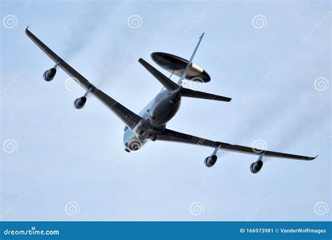 NATO Boeing E-3 Sentry AWACS Radar Plane Stock Image - Image of show, radar: 166973981