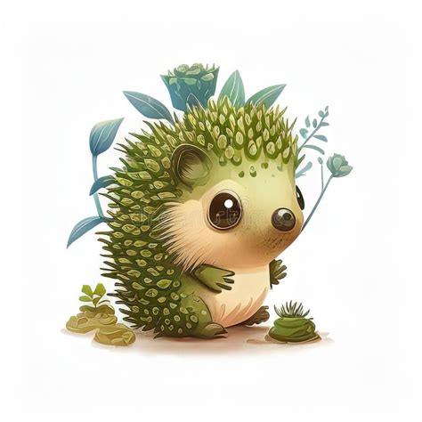 Herbal Hedgehog, Spiky Little Creature Who Gathers Medicinal Herbs and ...