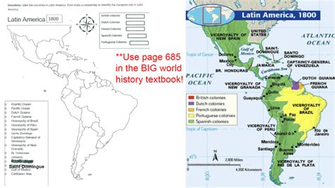 83. Latin American Revolution Map, 1800 – Ms. Saghir's World History Class