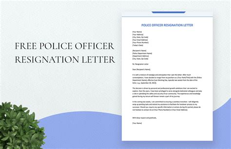 Police Officer Resignation Letter in Word, Google Docs - Download | Template.net