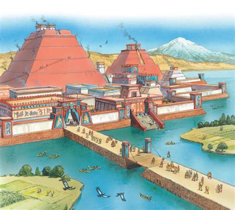 "Causeways linked Tenochtitlán to the lake edge" | Ancient mexico ...