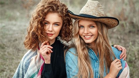 models, cowgirl, smiles, eyes, blondes, HD Wallpaper | Rare Gallery