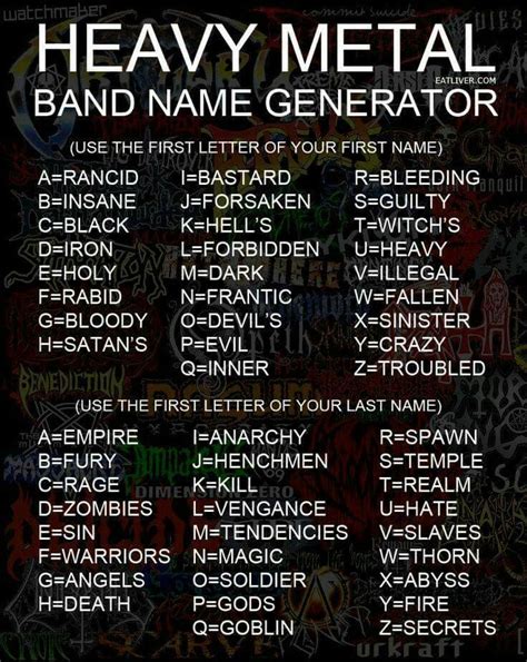 Pin by Jessica Woolcock on Random Interests | Band name generator, Name generator, Funny name ...