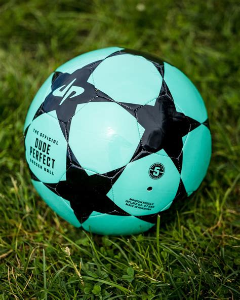 Dude Perfect 'All-Star' Official Soccer Ball (Mint/Black) - Dude Perfect Official
