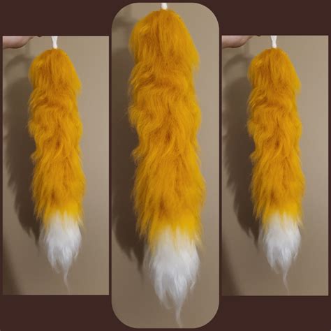 Animal Yarn Tails Therian Tails Tail Keychain Digital Pattern Durable/strong Acrylic Yarn Tails ...