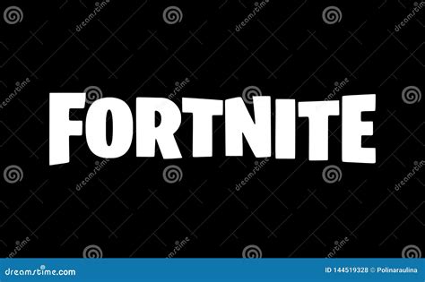 Fortnite Vector Logo on Black Banner Background . Editorial Stock Photo ...