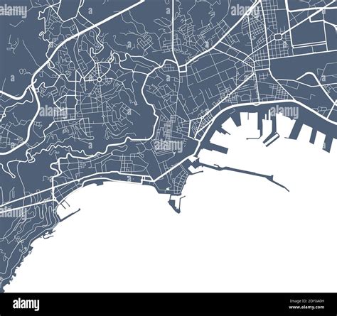 Vector map of Naples. Street map poster illustration. Naples map art Stock Vector Image & Art ...