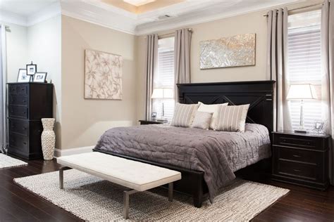 Impressive Black Dressers vogue Charleston Transitional Bedroom ... | Beige walls bedroom, Black ...