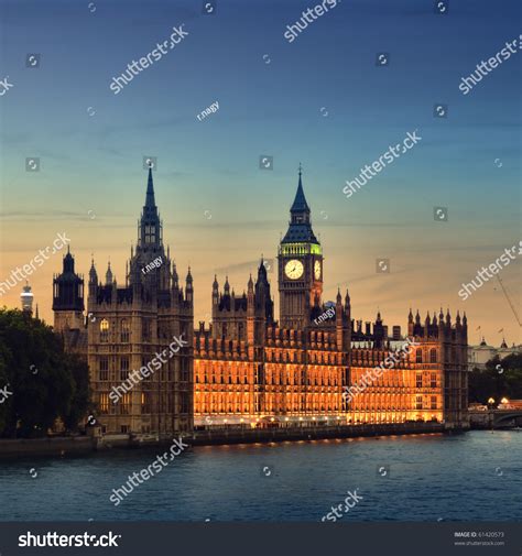 Houses Parliament Night London Stock Photo 61420573 - Shutterstock