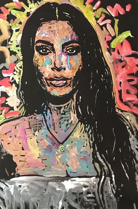 Kim Kardashian West Original Pop Art Painting by Artist Matt Pecson ...