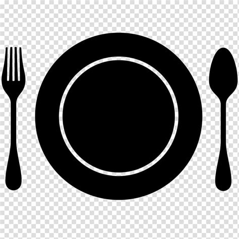 Dishes clipart spoon fork plate, Dishes spoon fork plate Transparent ...