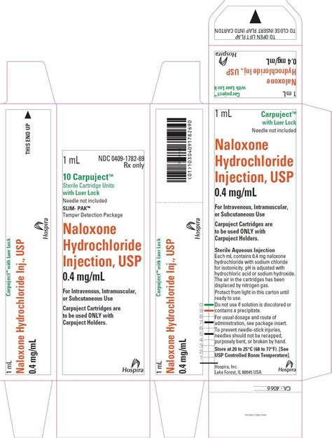 Naloxone Injection - FDA prescribing information, side effects and uses