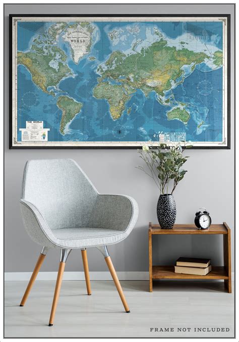 Large World Map Push Pin Map Fine Art Canvas With Sizes up | Etsy