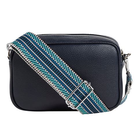 Crossbody Bag In Navy With Interchangeable Straps | Betsy & Floss | Wolf & Badger