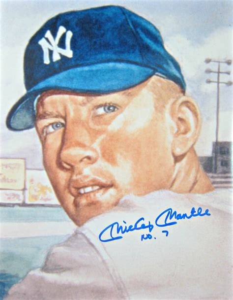 Mickey Mantle Autographed & Inscribed Print - Memorabilia Center