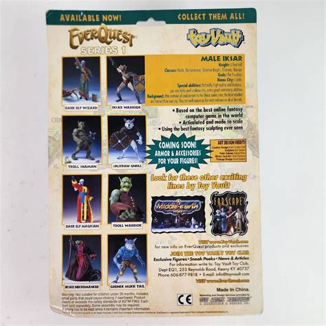 EverQuest A MALE IKSAR NECROMANCER Action Figure Series 1 Toy Vault ...