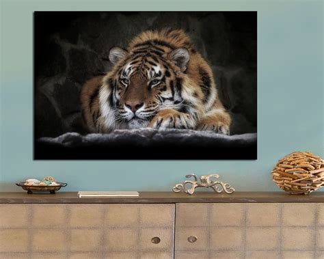 Tiger Canvas Print Wall Art Print Prints on Canvas the Face of a Tiger ...