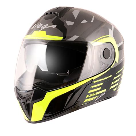 Ryker D/V Camo Black Neon Yellow Helmet - Vega