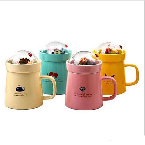 Creative Cute Ceramic Coffee Mug Micro Landscape Mugs Milk Tea Cups and ...