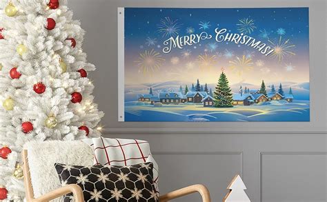 Christmas Flag 3 x 5 ft, Merry Christmas Decorations Garden Flag ...